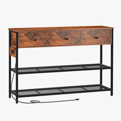 Yoobure 46.85 Inch Console Table with 3 Storage Drawers