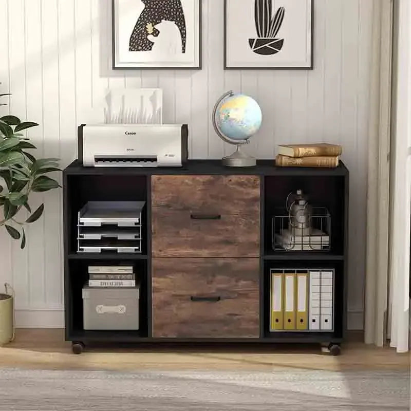 Dark Brown Yoobure 2-Drawer Large File Cabinet