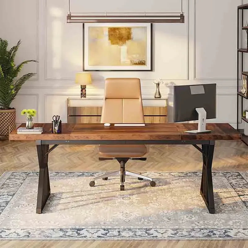 Brown Yoobure 70.8-Inch Executive Desk