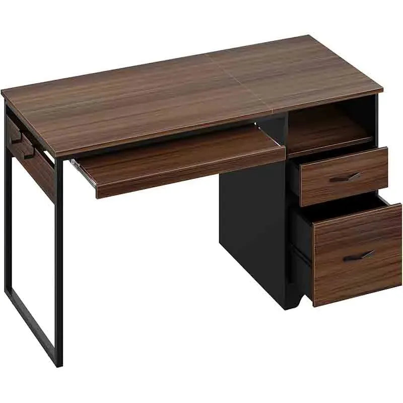 Brown Yoobure 48” Computer Desk with File Drawer