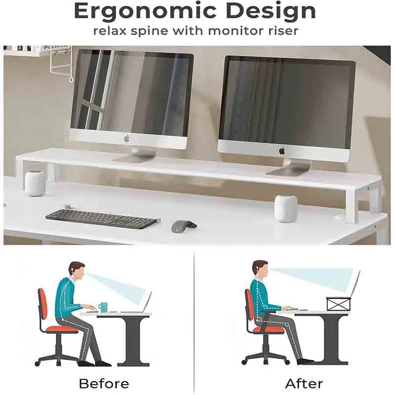 Yoobure 68.9" Corner Desk with Monitor Stand, Computer Desk