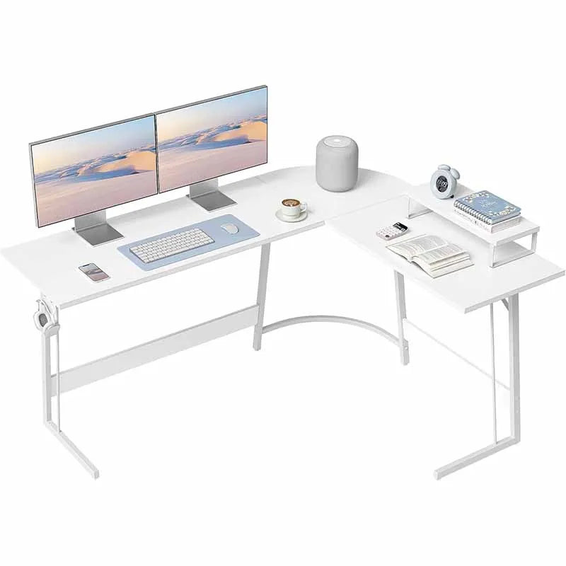 Yoobure 59.1" Home Office Desk with Small Table, White