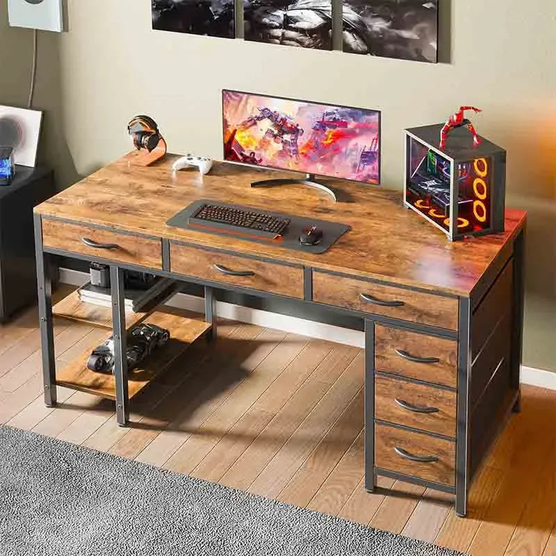 Yoobure 47 Inch Computer Desk with 6 Drawers with Dual Compartments