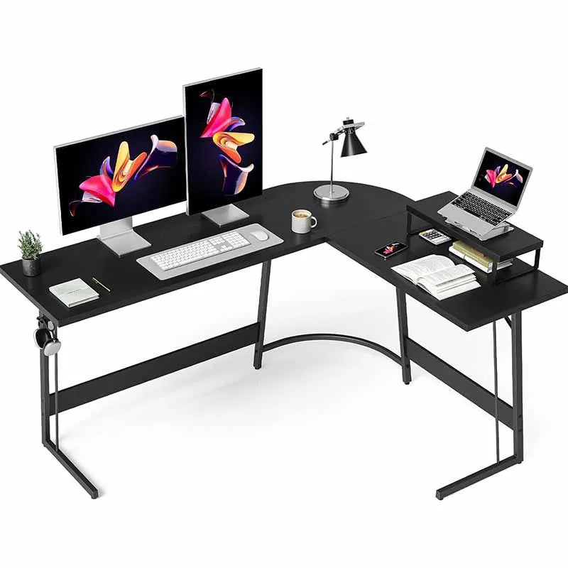 Yoobure 59.1" Home Office Desk with Small Table, Black