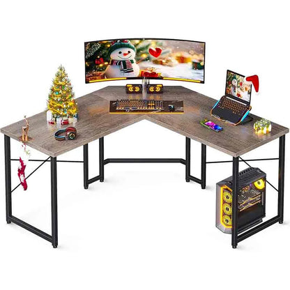 Yoobure L-Shaped Gaming Desk for Home Office, Grey Oak