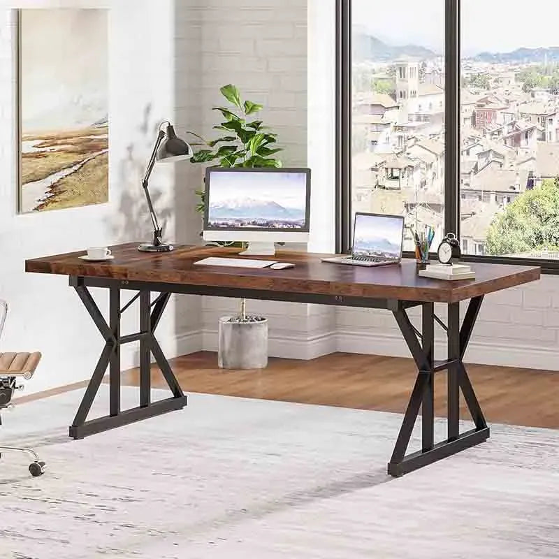 Brown Yoobure 70.8-Inch Executive Desk