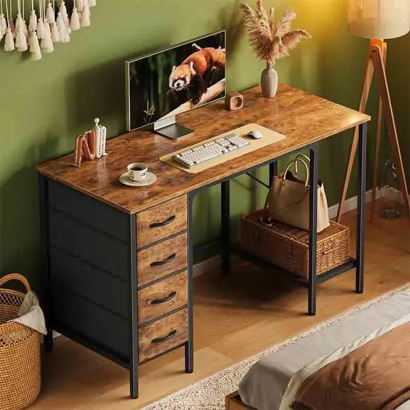 Retro design Yoobure 47 Inch Computer Desk with 4 Drawers