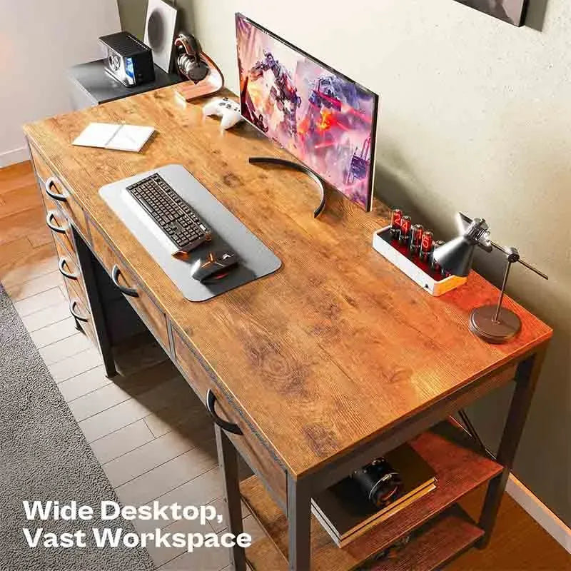 Yoobure 47 Inch Computer Desk with 6 Drawers with Dual Compartments