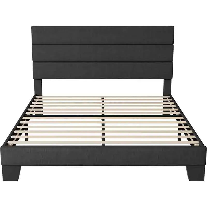 Yoobure Queen Size Bed Frame with Soft Headboard made of Fabric