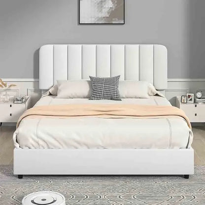 Yoobure Queen Size Bed Frame with 4-Drawers and Adjustable Velvet Headboard