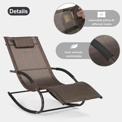 Yoobure Outdoor Lounge Chair With Removable Headrest