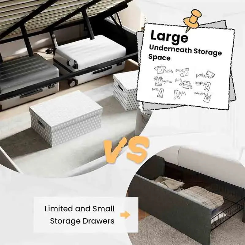 Soft Yoobure King Size Lift Up Storage Bed Frame