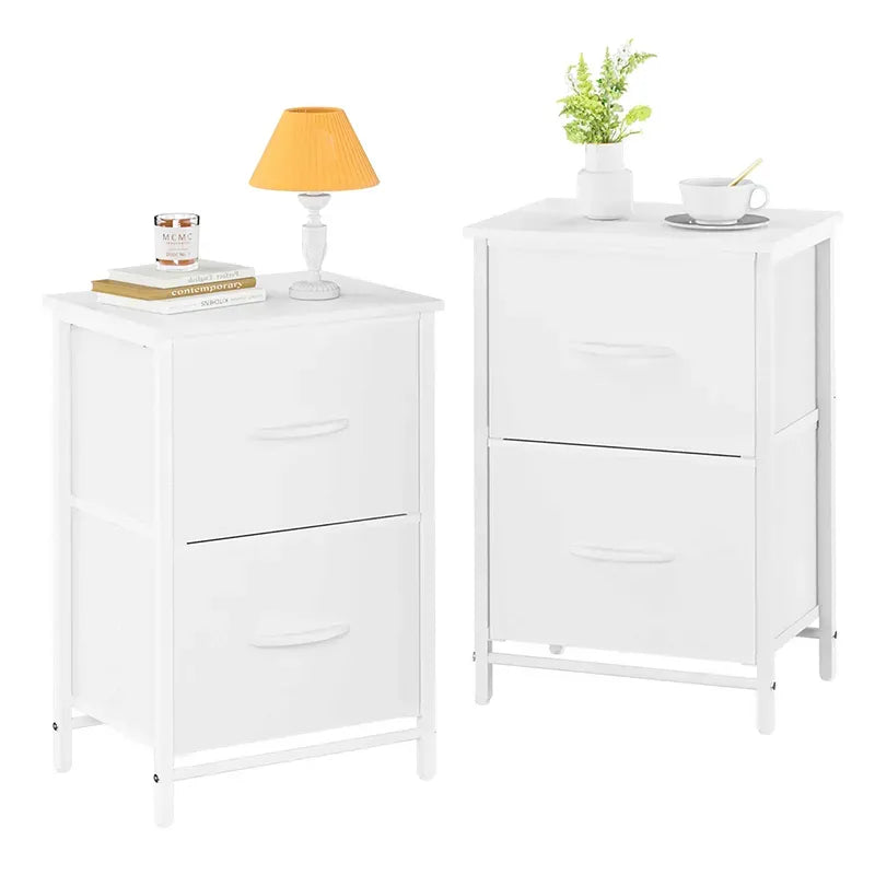 High Capacity Yoobure 2 Drawer Nightstand (2 Piece Set)