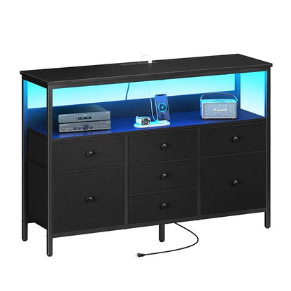 Yoobure TV stand with 7 organizer drawers