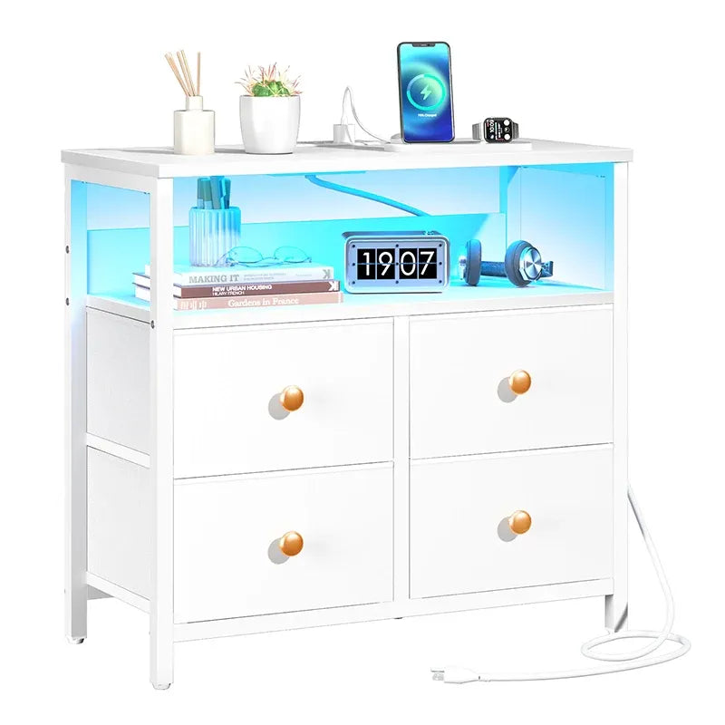 Yoobure 4 drawer rack with LED and large storage space