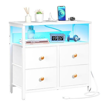 Yoobure 4 drawer rack with LED and large storage space