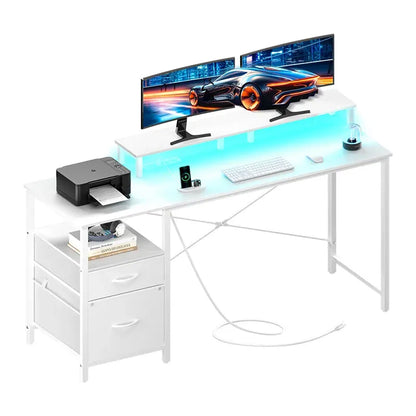 Home Utility Yoobure 55.1-Inch Two Drawer Computer Desk