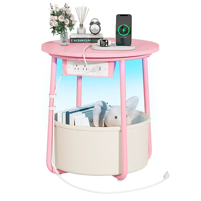 Yoobure Round Side Table with LED