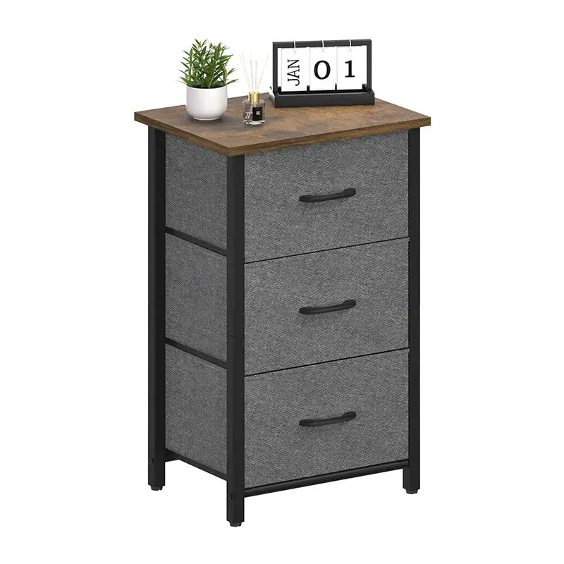 Minimalist Yoobure 3 Drawer Beside Table