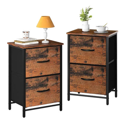 High Capacity Yoobure 2 Drawer Nightstand (2 Piece Set)