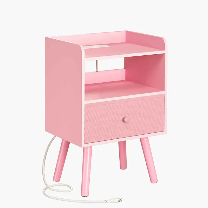 Yoobure Modern 2-Tier LED Nightstand