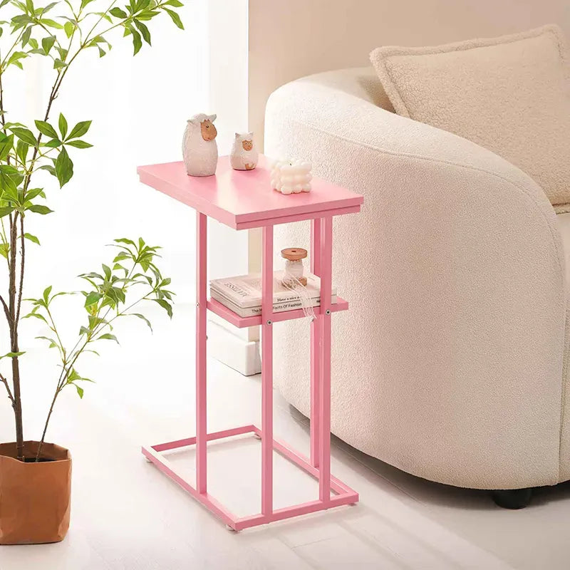 Modern C-Shaped End Table for Small Spaces