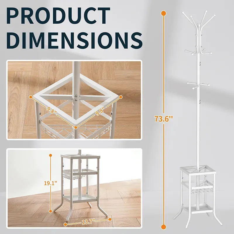 Yoobure Coat Rack Freestanding with a Sturdy Base