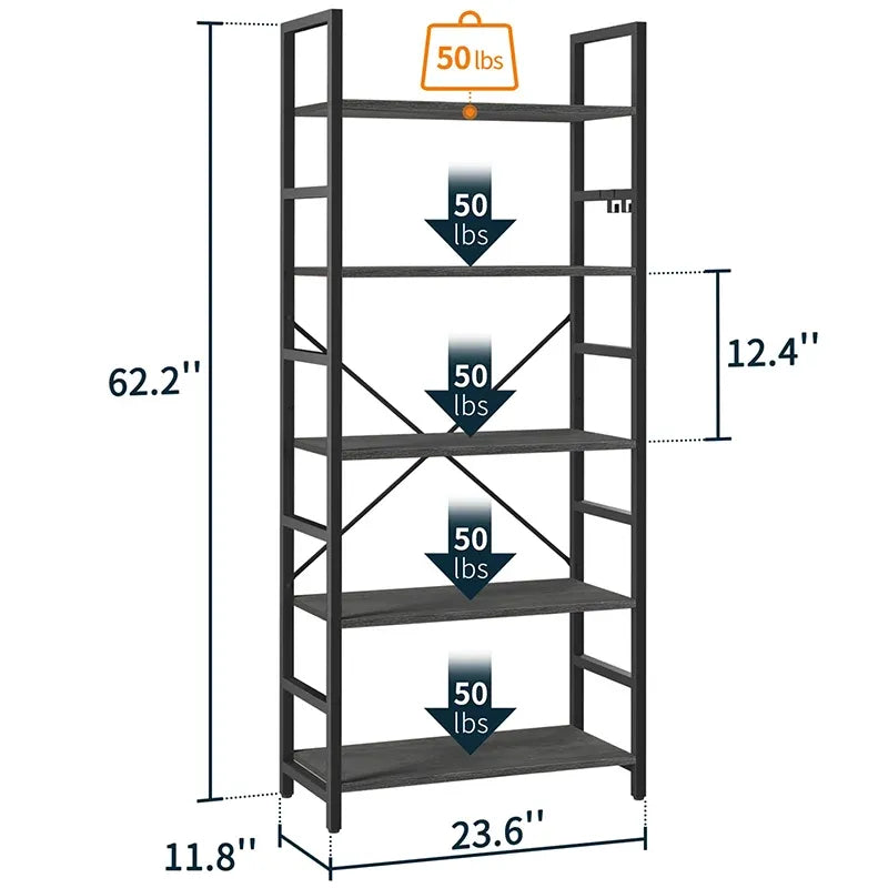 Yoobure 5 Shelf Large Size bookshelf