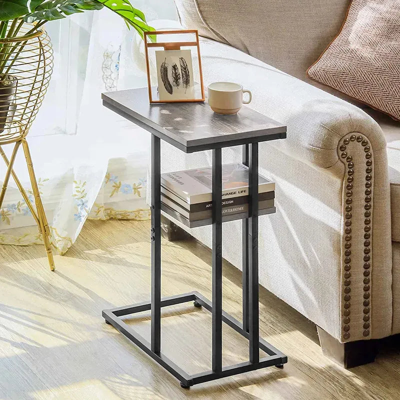 Modern C-Shaped End Table for Small Spaces