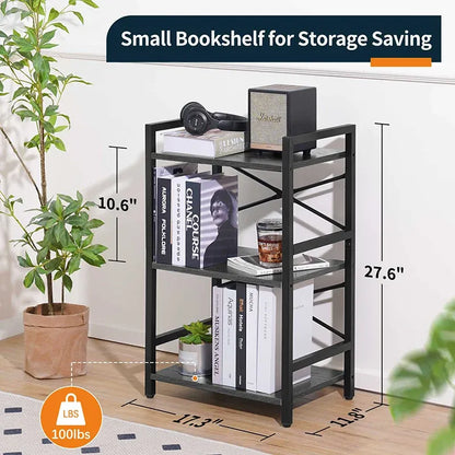 Drawerless Yoobure 3-Tier Small Bookshelf