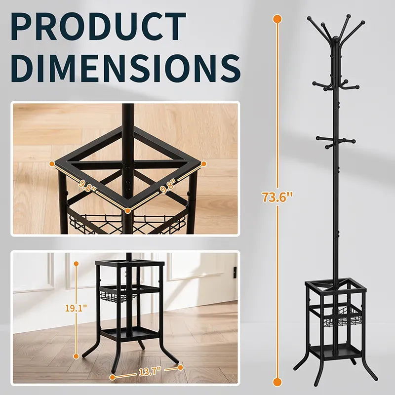 Yoobure Coat Rack Freestanding with a Sturdy Base