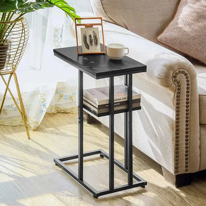 Modern C-Shaped End Table for Small Spaces