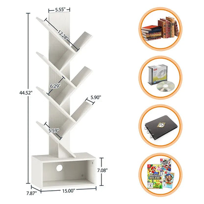 Yoobure Tree Bookshelf with Eight Storage Positions