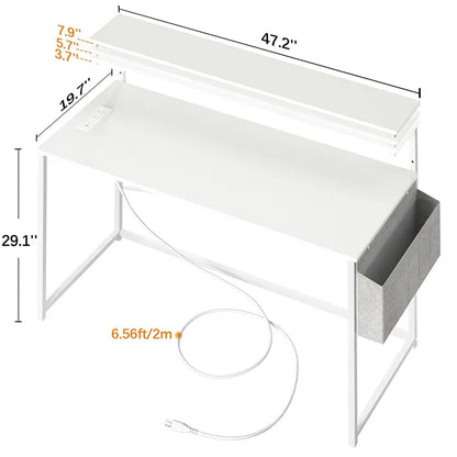 Yoobure 47-inch Desk with Charging Port