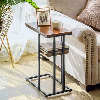 Modern C-Shaped End Table for Small Spaces