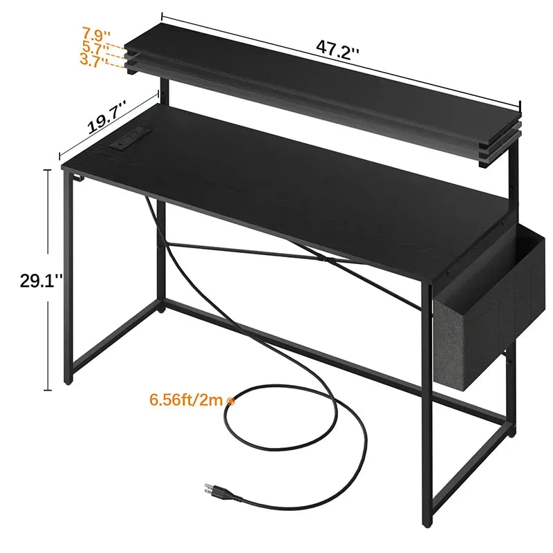 Yoobure 47-inch Desk with Charging Port