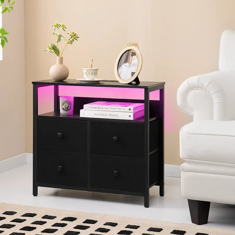 Yoobure 4 drawer rack with LED and large storage space