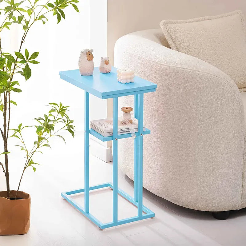 Modern C-Shaped End Table for Small Spaces