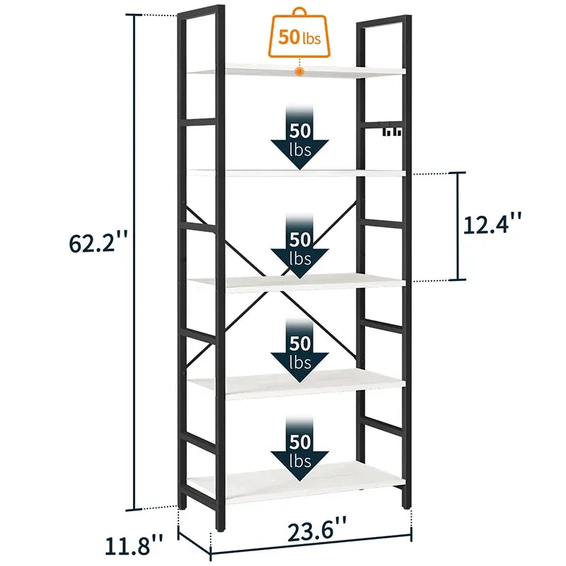 Simple Style Yoobure 5-Tier Tall Bookshelf