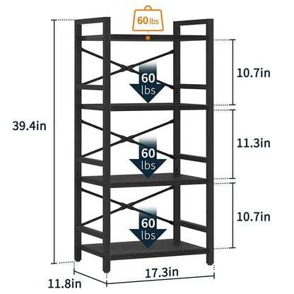 Drawerless Yoobure 4-Tier Small Bookshelf