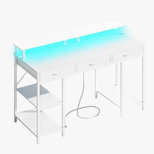 Yoobure computer desk with 3 drawers for storage