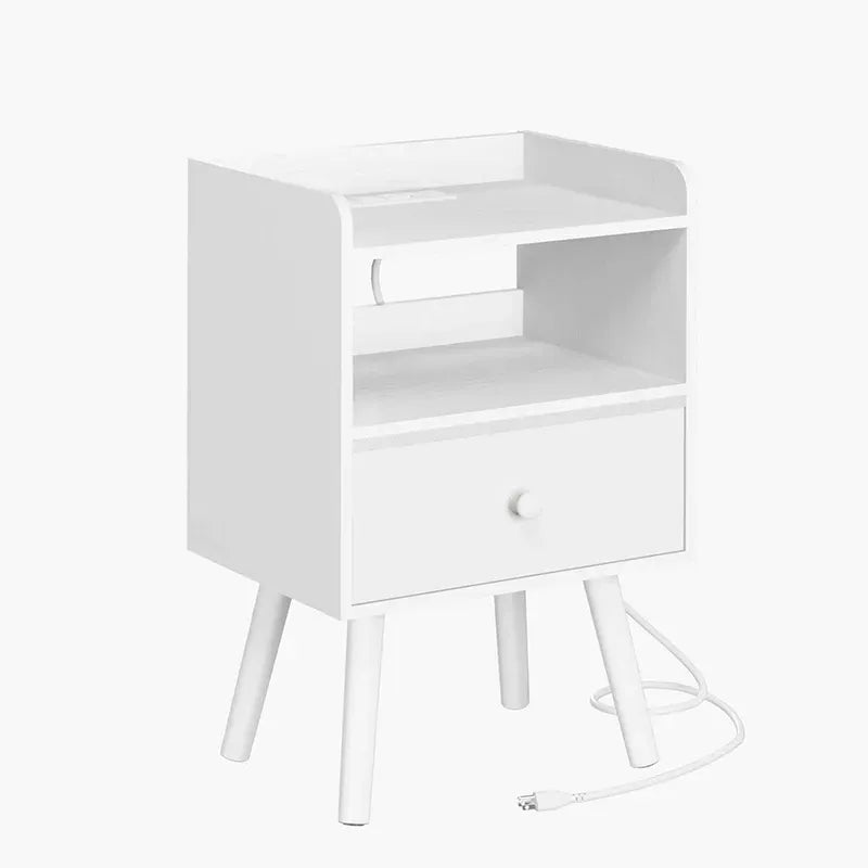 Yoobure Modern 2-Tier LED Nightstand