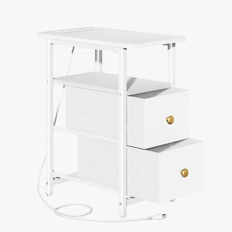 Rechargeable Yoobure 2 Drawer Narrow Side Table with Charging Post