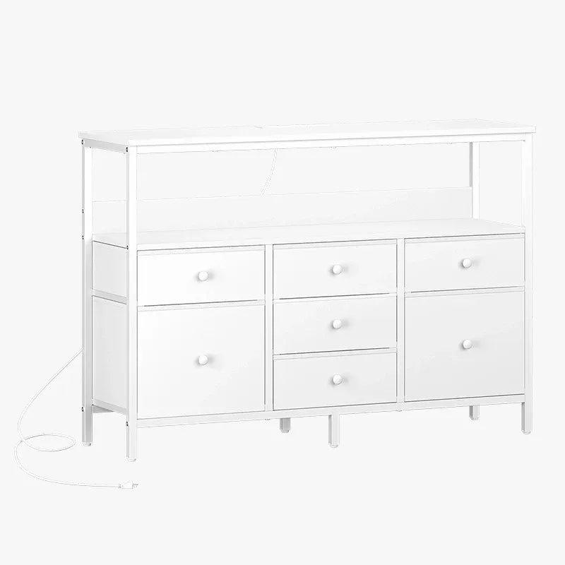 Yoobure TV stand with 7 organizer drawers