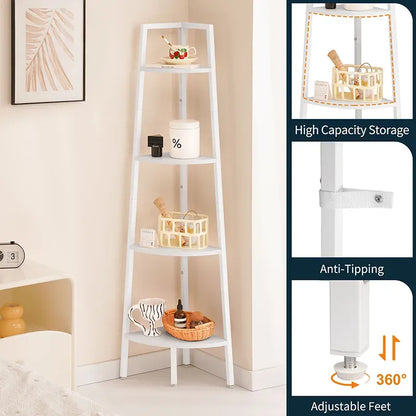 Minimalist Yoobure 4 Tier Corner Shelf