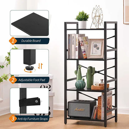 Drawerless Yoobure 4-Tier Small Bookshelf