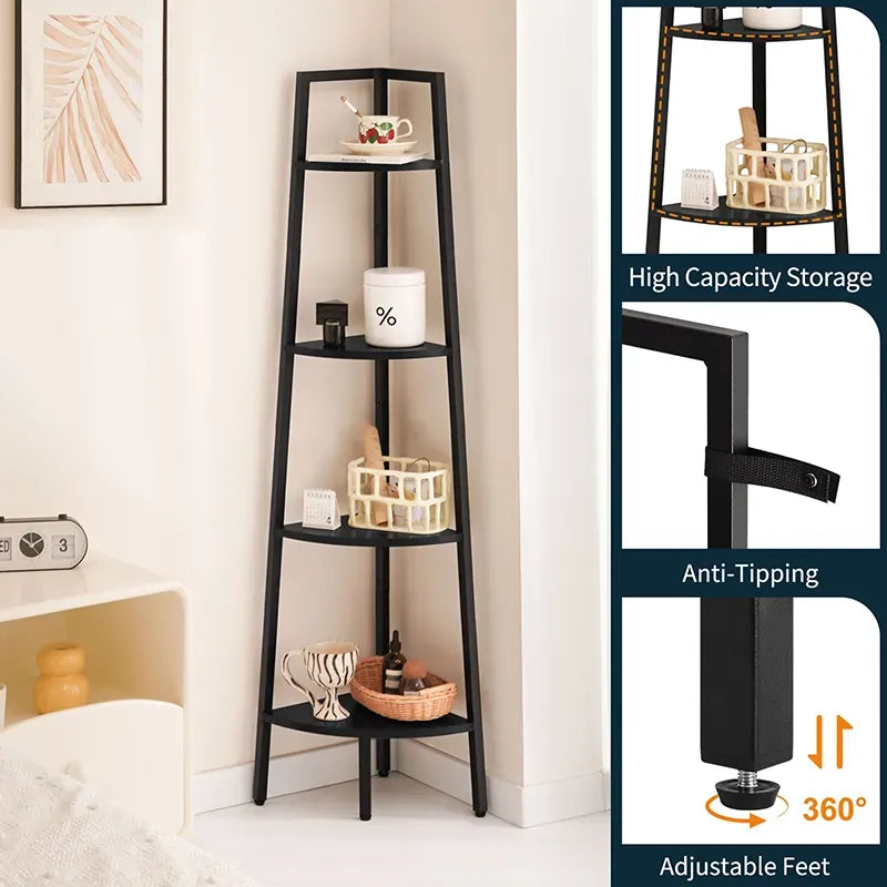 Minimalist Yoobure 4 Tier Corner Shelf