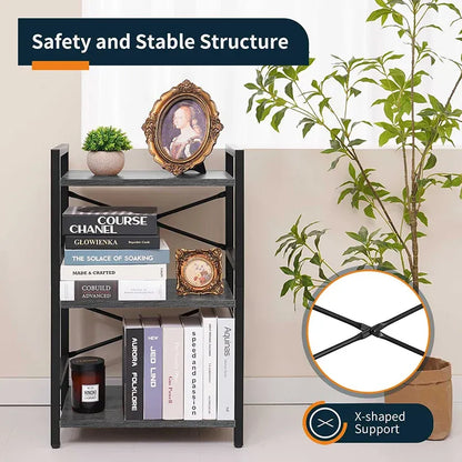 Drawerless Yoobure 3-Tier Small Bookshelf