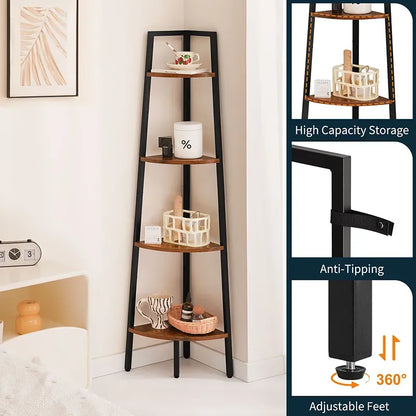 Minimalist Yoobure 4 Tier Corner Shelf