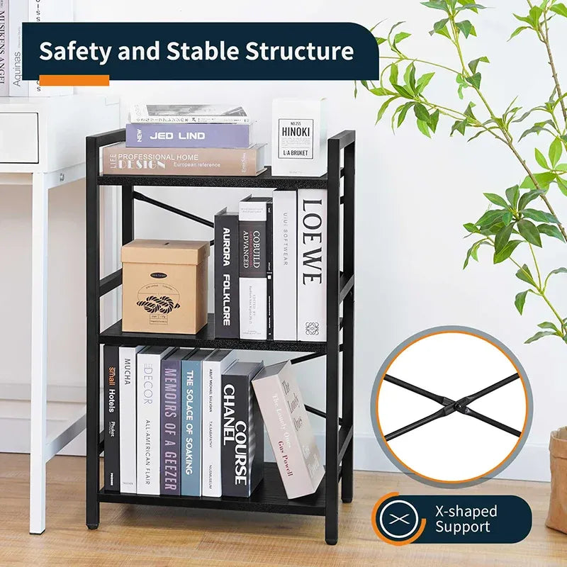 Drawerless Yoobure 3-Tier Small Bookshelf